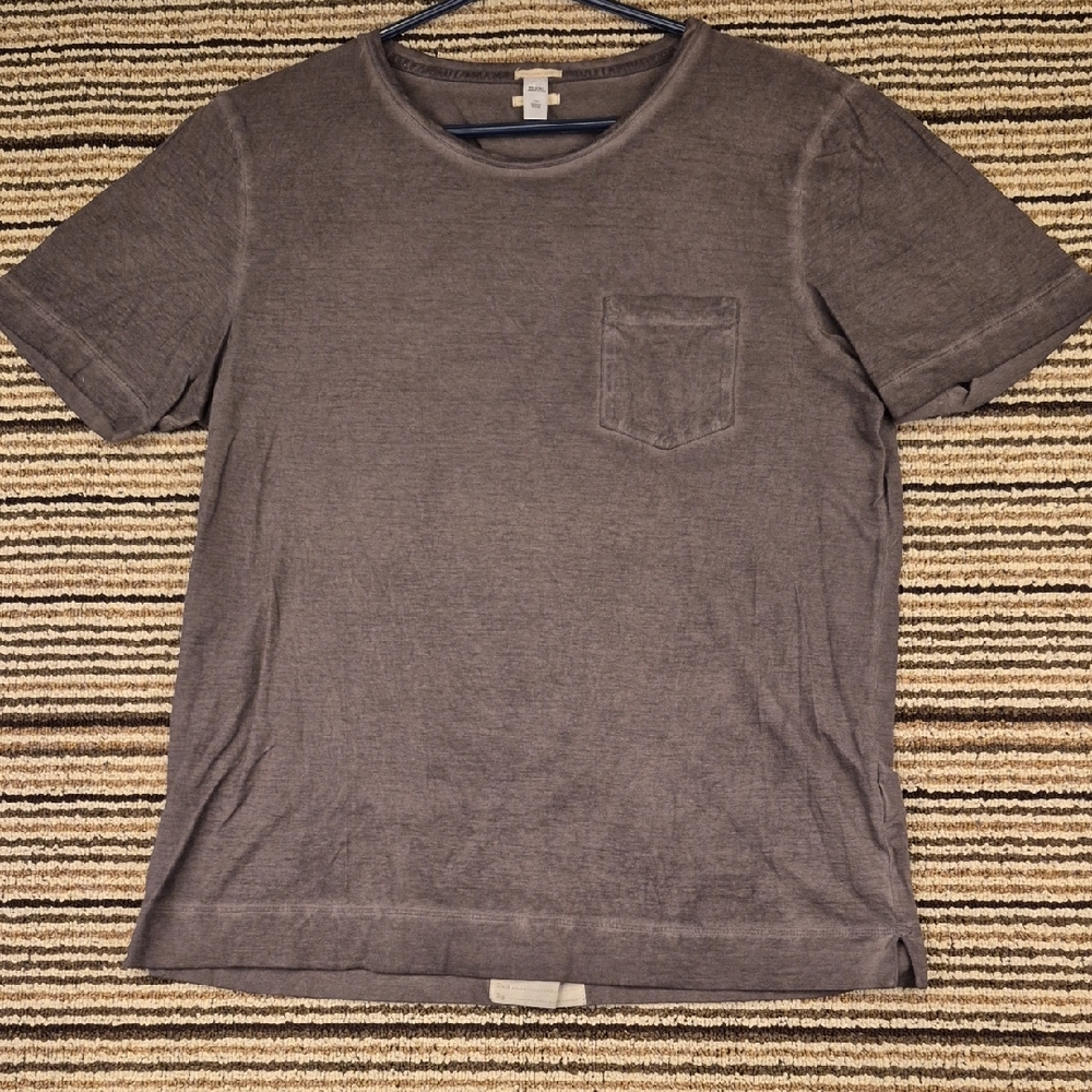 MASSIMO ALBA Italy‎ Watercolor Grey Brown Cotton Pocket Mens Medium Shirt